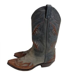 Vintage Code West Leather Cowboy Boots Made In USA
